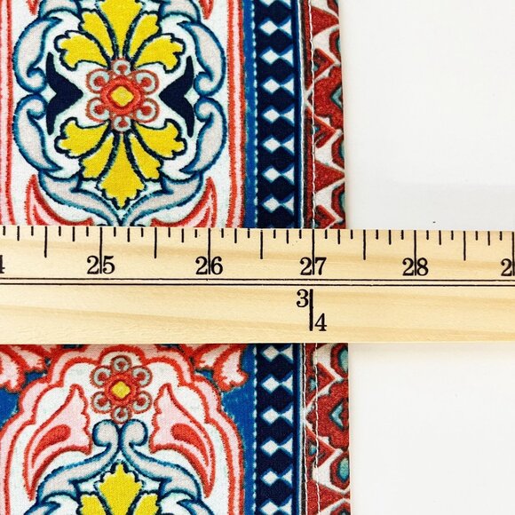 Chico's Florentine Tile Blouse V-Neck Multicolor Flowy Sleeves Size 3, XL - Picture 7 of 7